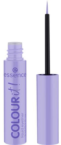 essence COLOUR it! liquid eyeliner, Nr. 03, Violett, langanhaltend, hochpigmentiert, schnelltrocknend, farbintensiv, vegan, ohne Mikroplastikpartikel, Nanopartikel frei, ohne Parfüm, 1er Pack (3ml)