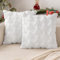 MIULEE Weihnachten Kissenbezug Weihnachtstag 2er Set Kurz Wolle und Samt Kissenbezüge Deko Luxuriöses Winter Zierkissenbezug für Sofa Schlafzimmer Wohnzimmer, Kleiner Weihnachtsbaum, Weiß, 45x45cm