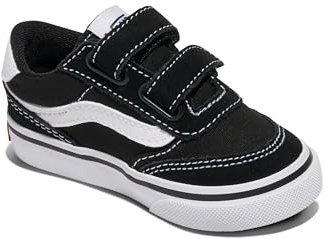Vans Brooklyn LS V, Zapatillas Unisex niños, Suede Canvas Black White 20 EU