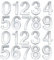 20 Self-Adhesive Apartment & Room Number Stickers - 2 Inch, Door & Wall Address Signs (0-9)