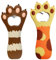 Buaak 2pcs Cat Magnetic Bottle Opener, Magnetic Bar Blade, Creative Cat Scratching Refrigerator Magnet, Funny Beer Opener for Coke, Kitchen Barware, Cat Gifts for Women/Men (Brown and Yellow)