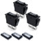 Innfeeltech 3 Pcs Mini Interruptor Basculante Negro KCD3-101 3 Pin 3 Posición Interruptor de palanca con 3 Tapas impermeables ON-OFF-ON
