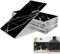 DAJAVE 100 Pcs Tile Stickers 7.5x15cm/3x6inch Self Adhesive Wall Tiles Peel and Stick Wall Tiles Waterproof PVC Stick Tile for Kitchen Bathroom Home Backsplash Decor - Black