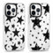 RUMDEY 2 Pack Cute Cool Black Star Phone Case for iPhone 11 Pro Max 6.5, Clear Aesthetic Coquette Y2K Pattern Print Design Women Girls Case Soft Slim Shockproof TPU Protective Funda Cover