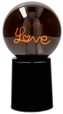Giftcompany Glowmance LED-Leuchtkugel Neonlicht Love schwarz 21cm