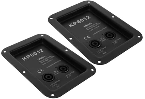 Vaguelly 2 Pcs Speaker Connectors Speaker Terminal Board for Stage Box 612 Stable Connections for Stage Recording Black