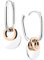 THIORA 'Pure Oasis Duo' Creolen Bicolor | Silber & Roségold | Premium Edelstahl Hoops | Moderne Eleganz, Geschenk mit Herz