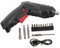 SOIMISS 1 Set Cacciavite ricaricabile casa trapano a batteria punte magnetiche portatile avvitatore elettrico senza fili ricaricabile cacciavite elettrico ricaricabile AbS Nero