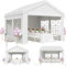 JUMMICO Pavillon 3x4, Gartenzelt UV-Schutz 50+ Festzelt, Partyzelt 3x4 Wasserdicht Stabil Winterfest Party Zelt für Partys Hausparty Hochzeiten, Winterfest Pavillon mit 170g PE-Plane, Weiß