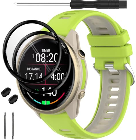 TopPerfekt Uhrenarmband Kompatibel mit Garmin Forerunner 970, Weiche Silikon Ersatz Armbänder Fit für Garmin Forerunner 965/955/Descent G1 Smartwatch für Frauen Männer