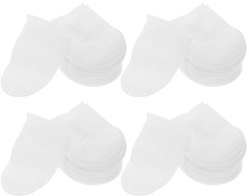 Outanaya Wiederverwendbare Wattepads zum Abschminken mit U förmiger Tasche Perlentextur Weich und Strapazierfähig 120 Stück Reisegröße für Gesichtspflege und Mundreinigung
