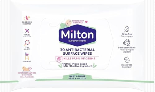 2 x Miltons Antibacterial Surface Wipes 30