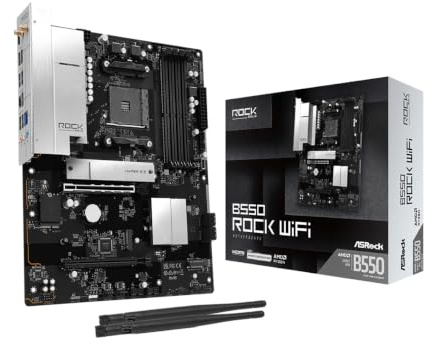 AsRock Mainboard B550 Rock WiFi - ATX - Sockel AM4 - AMD B550 (90-MXBV20-A0UAYZ)