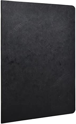Clairefontaine 733061C Heft (DIN A4, 21 x 29,7 cm, gebund Age Bag liniert mit Rand, 48 Blatt) 1 Stück schwarz