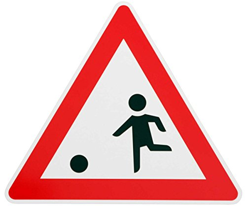 ORIGINAL Verkehrsschild 101 Achtung Fußball spielende Kinder Unfallgefahr Verkehrszeichen Schild Fußballschilder Hinweisschild Warnschild Kinderschild Fussballschild Schilder Gefahrenstelle Straße