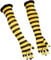 Handschuhe Biene, schwarz-gelb