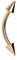 Piercing Augenbrauen Augenbrauenpiercing Banane Spitze Spike Bananabell Curved Barbell Gold 1,2 mm 8 mm