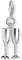 Thomas Sabo Damen Charm-Anhänger Gläser Champagner Charm Club 925 Sterling Silber 1288-001-12