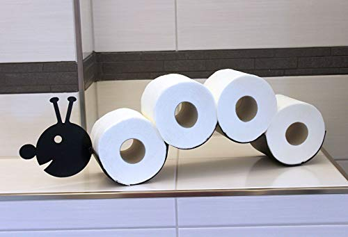 Toilettenpapierhalter Raupe aus Metall Ersatzrollenhalter Toilettenrollenhalter Papierhalter Rollenhalter Wandmontage