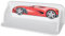 Leomark mensola in legno da muro per cameretta, scaffale parete bambini, mensola da muro sospesi da parete, decorativi stanza dei bambini, motivo: SPORT CAR, dimensioni: 60cm x 20cm x 19cm (LxPxA)