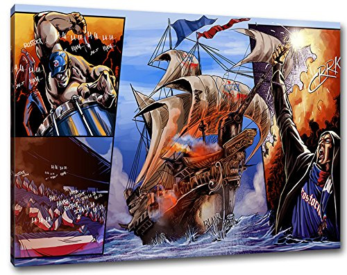 Ultras Rostock Format: 60x40, Bild auf Leinwand XL, fertig gerahmt