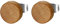 JewelryWe Schmuck Herren Damen Ohrstecker, Edelstahl Holz Runde Ohrringe Piercing, Kaffee, 10mm