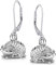 Mädchen Damen Ohrhänger 925 Sterling Silber Igel hängende Ohrringe Kinder Brisur K524o