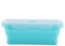 de silicona, contenedor de almacenamiento de alimentos plegable portátil para cocina, microondas, horno y congelador(Verde 1200ml)