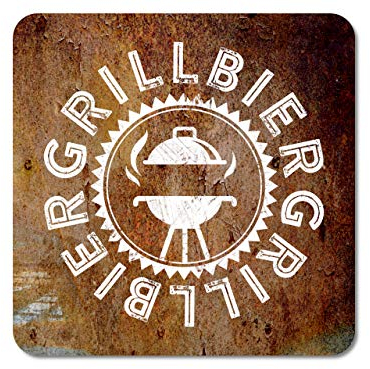 Interluxe LED Untersetzer - Grillbier - leuchtender Bierdeckel als Tischdeko oder Geschenk zur Grillparty