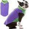 Gooby Hunde-Fleece-Weste, halbe Stretch, Lila, X-Small, Pullover Fleece Hundejacke mit Leine Ring, warme Hundekleidung für kleine Hunde, Mädchen oder Jungen