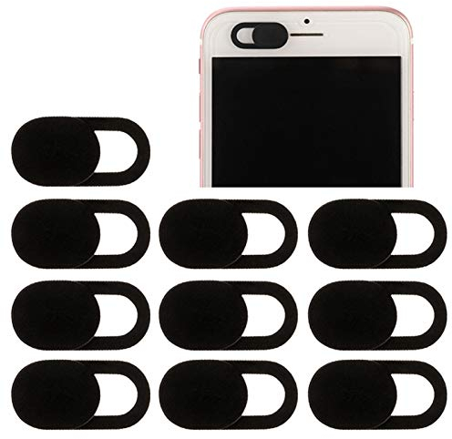 falllea 10 Piezas de Cubierta de Cámara Deslizador Cubierta Webcam Webcam Cover Slider Tapa Webcam Cubre Camara Fino Protector de Privacidad de Cámara para Computadora Laptop Móviles Tableta, Negro