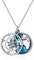 YFN Halskette mit Kompass-Anhänger, Sterlingsilber, Marineblau, Anker, Reisekarte, Halskette für Damen und Herren (Go in the Direction of Your Dream Halskette)