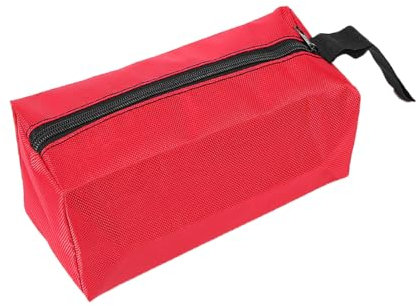 POWERTOOL Custodia porta attrezzi con cerniera, organizer tascabile multiuso, in tela Oxford, per cacciaviti, chiavi inglesi, pinze e altri attrezzi (S, rosso)
