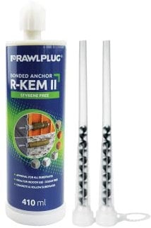 Rawlplug Polyester Resin, for Concrete | Strong Chemical Anchor with 2 Mixer Nozzles for Standard Cartridge Gun | Bonded Anchor Styrene Free for Multiple Use, 410ml