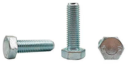 Lot de 40 vis hexagonales DIN 933 en acier zingué M12 x 40 mm à tête hexagonale à filetage total (40, M12 x 40 mm)