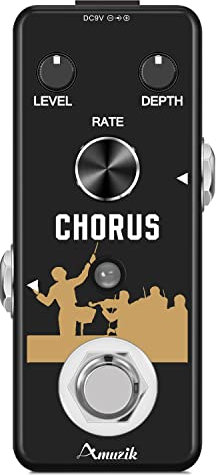 Amuzik Chorus Guitar Effect Pedal - Analog Circuit Multiple Chorus for Electric Guitar - True Bypass