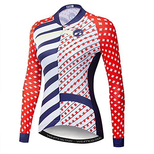 Hotlion Radtrikot Damen Langarm Fahrradjacke Pro Team Bike Bekleidung Tops CD5L