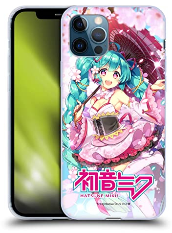 Head Case Designs Offiziell Offizielle Hatsune Miku Sakura Grafiken Soft Gel Handyhülle Hülle kompatibel mit Apple iPhone 12 / iPhone 12 Pro
