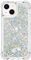 iPhone 13 Case Glitter, 3D Bling Sparkle Quicksand Flowing Liquid Clear Transparent TPU Gel Silicone ShockProof Protective Phone Case for iPhone 13 Cover Girls, Silver