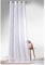 heimtexland ® Boho Vorhang Leinen Optik Transparent Deko Pompoms Ösenschal Gardine Typ764 (Weiß, HxB 245 x 135 cm)