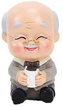 ?lteres Paar Figur Opa Kuchen Topper Gro?eltern Torte Topper Tortenfigur Kuchendeckel Statue Skulptur Desktop Ornament für Goldene Hochzeit Silberhochzeit Jubil?um Party Deko