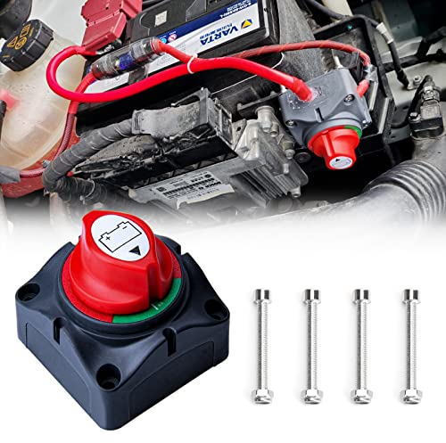 JMEST LEAD Interrupteur Isolateur de Batterie 12V-48V 275A Coupe Circuit Batterie Interrupteur de Déconnexion de Batterie For Marine Boat Truck RV Car Vehicle ATV UTV (ON/OFF)