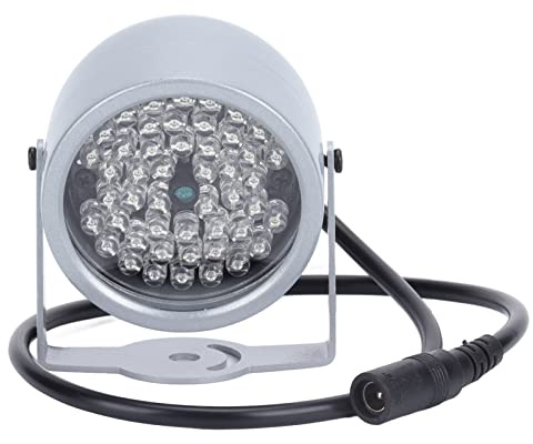 Pilipane Infrarotlampe mit Schutzgitter,Nachtsicht Infrarotlicht IP5 Regendicht 48 LEDs IR Infrarotlicht und wohltuendes und wärmendes Infrarotlicht,für Überwachungskamera Parkplatz