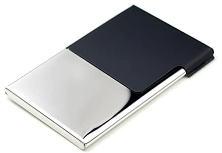 Kartenhalter für Damen/Herren Tragbare Visitenkartentyp Aufbewahrungsbox Männer und Frauen Visitenkartenetui Ultra Dünn Metall Edelstahl Visitenkartenhalter Buissnes Kartenhalter (Farbe: A)