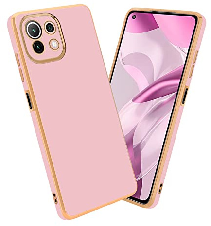 Cadorabo Hülle kompatibel mit Xiaomi Mi 11 LITE (4G 5G) 11 LITE NE Schutzhülle TPU Silikon Case Liquid Design mit Kameraschutz Slim Case Hülle für Xiaomi Mi 11 LITE (4G 5G) 11 LITE NE in Rosa