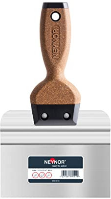 NEYNOR Flächenspachtel 150 mm - Profi Fassadenspachtel Edelstahl - Breite Klinge - Ergonomischem Griff - Rakel Spachtel - Made in EU