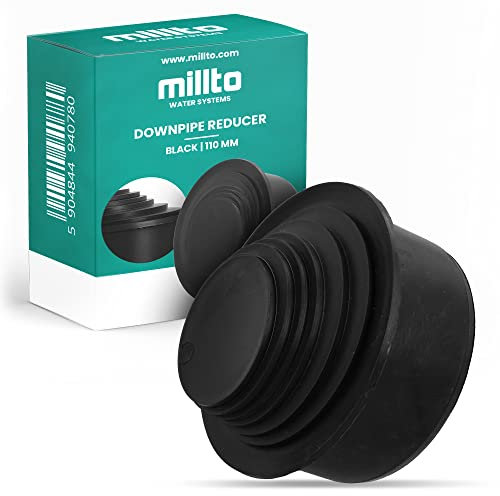 Millto™ Réducteur De Réducteur Ø 110 mm DN 100 Noir À Plusieurs Niveaux Ø 63-100 mm Réducteur Adaptateur Filtre De Tuyau De Descente | Réduction Des Tuyaux De Transition DeTuyau