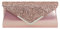 Syrads Pochette pour Femmes Pochette à Paillettes Pochette de soirée Sac à Main à la Mode Sac d'épaule élégant Enveloppe Sacs d'épaule,Rose