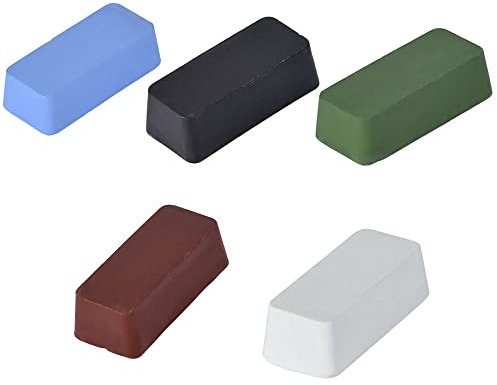 5 Pièces Cire à Polir Abrasive, Pâte à Polir, Pâte à Polir Abrasive, Pâte à Polir Polissage Métal pour Prépolissage et lustrage pour Aluminium Acier Inoxydable laiton Chromé Plexyglass
