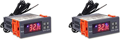 2X Termostato Digitale di Alta Precisione STC-3000 per Regolatore di Temperatura Incubatrice